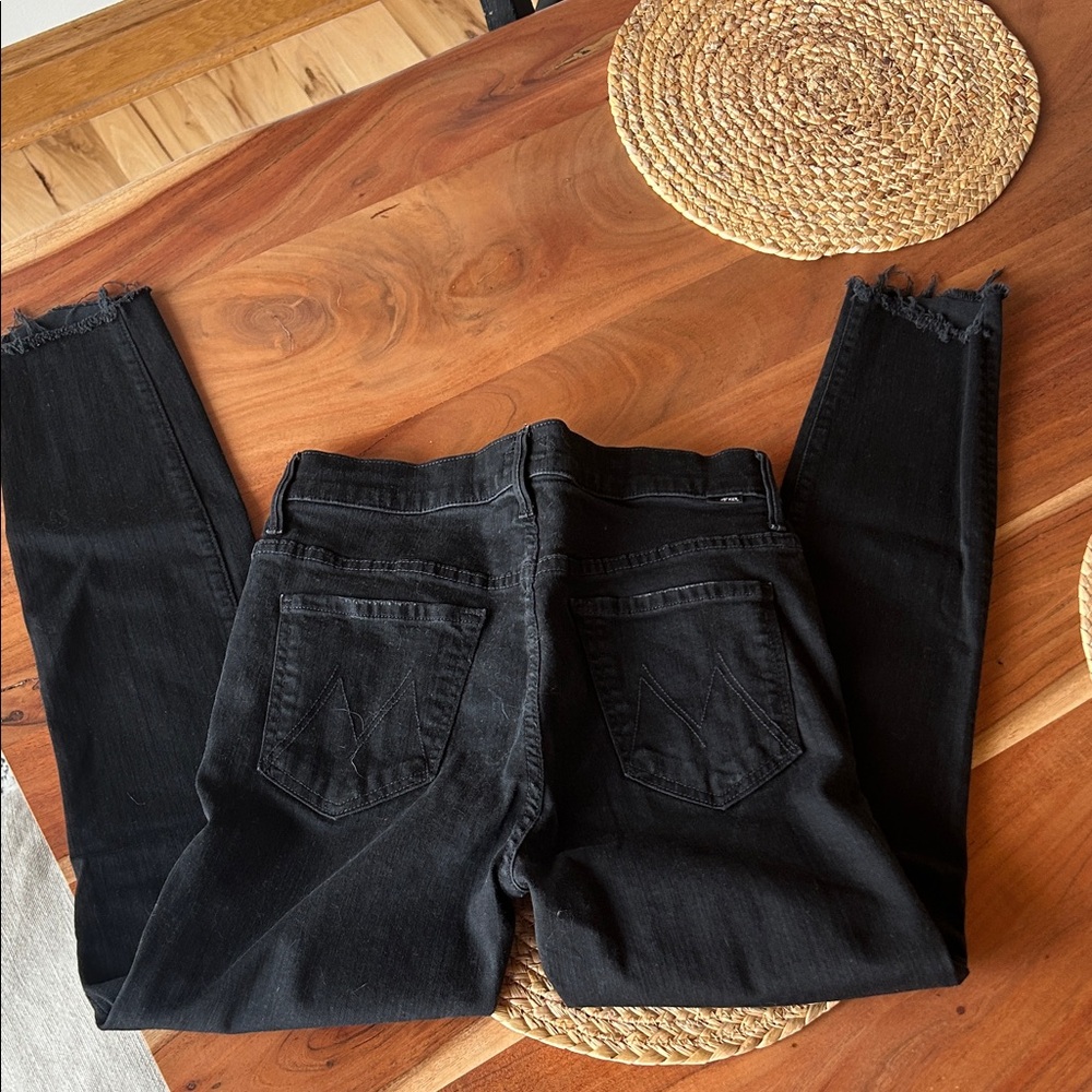 MOTHER Black Skinny Jeans
